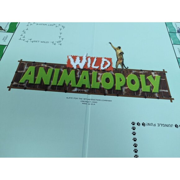 Wild Animal-Opoly Board Game Monopoly Themed Replacement Board & Instructions - Picture 5 of 7